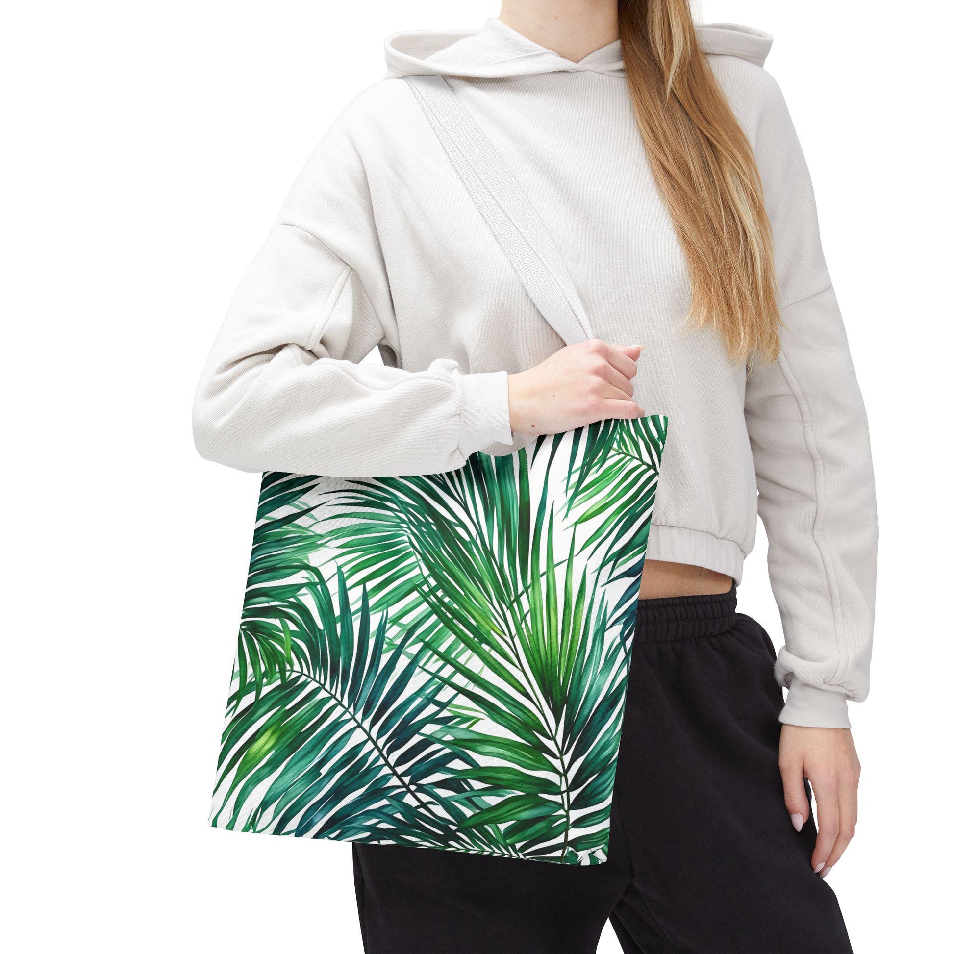 Tropical Palm Leaf Tote Bag, Eco-Friendly Shopping Bag, Summer Beach Tote, Stylish Grocery Bag, Gift for Plant Lovers