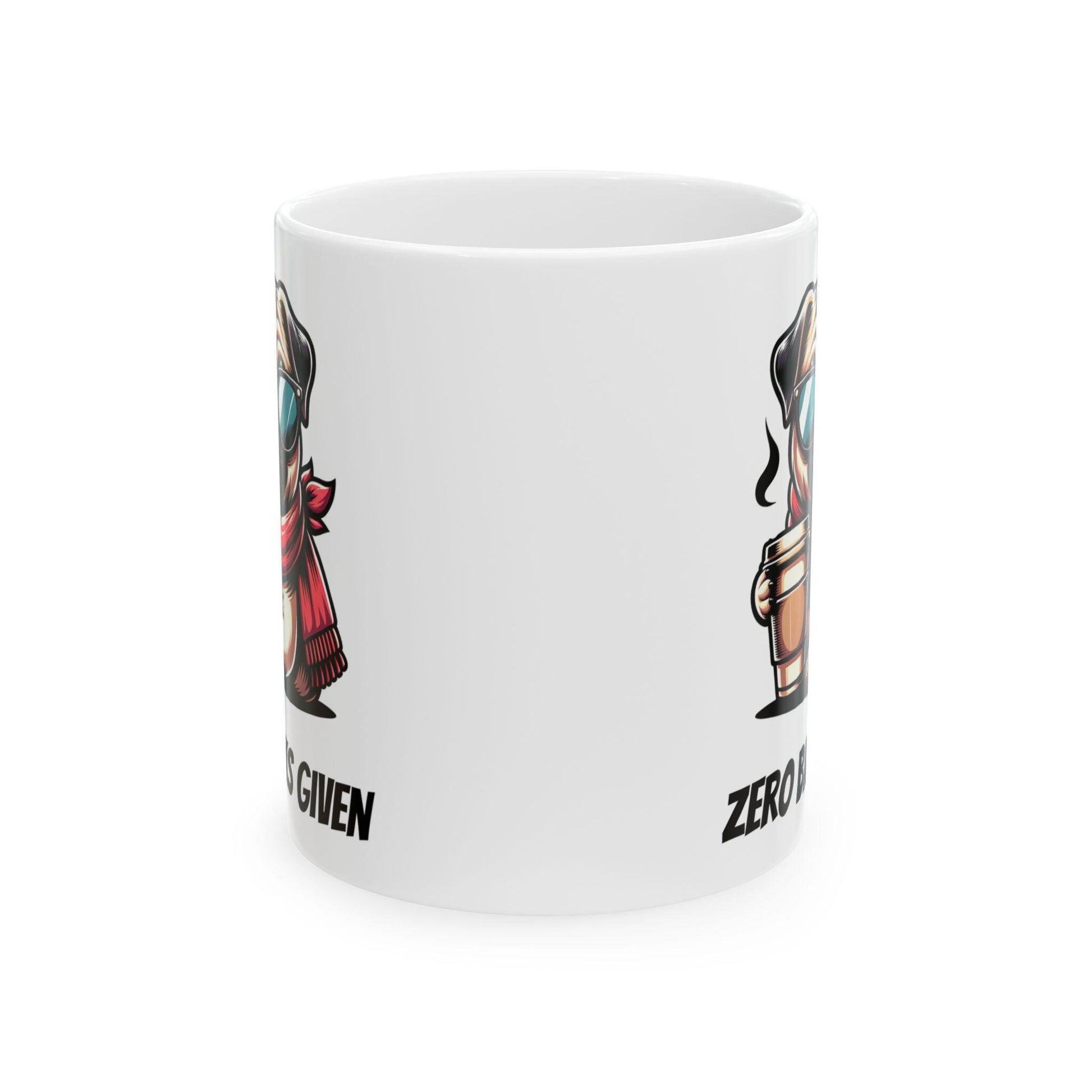 Funny Ceramic Mug, "Zero Barks Given", Coffee Cup for Dog Lovers, Gift for Animal Lovers, Unique Kitchen Decor, Humor Mug, Pet Owner Gift
