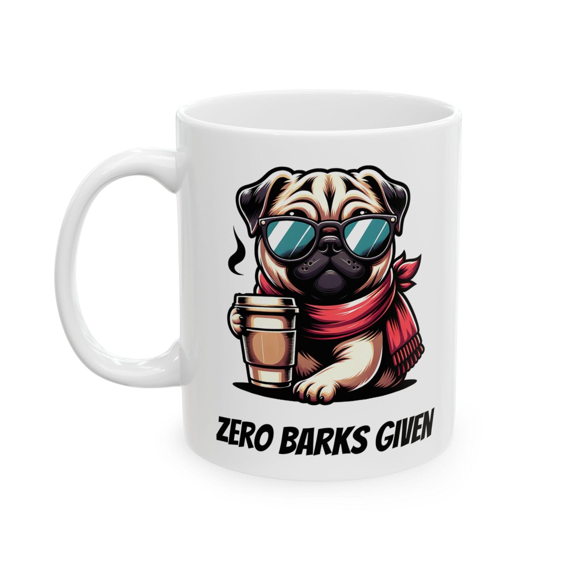 Funny Ceramic Mug, "Zero Barks Given", Coffee Cup for Dog Lovers, Gift for Animal Lovers, Unique Kitchen Decor, Humor Mug, Pet Owner Gift