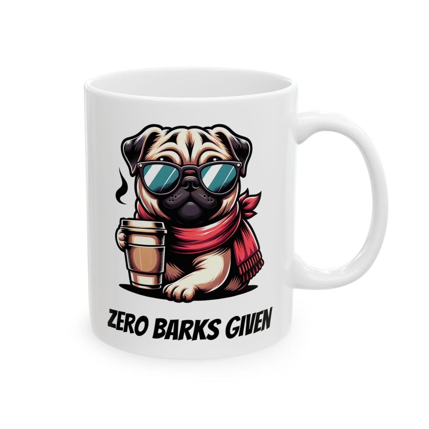 Funny Ceramic Mug, "Zero Barks Given", Coffee Cup for Dog Lovers, Gift for Animal Lovers, Unique Kitchen Decor, Humor Mug, Pet Owner Gift