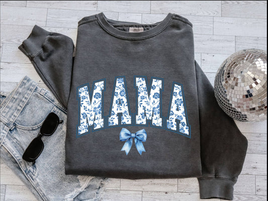 Chinoiserie Floral "Mama" Sweatshirt: Mother"s Day