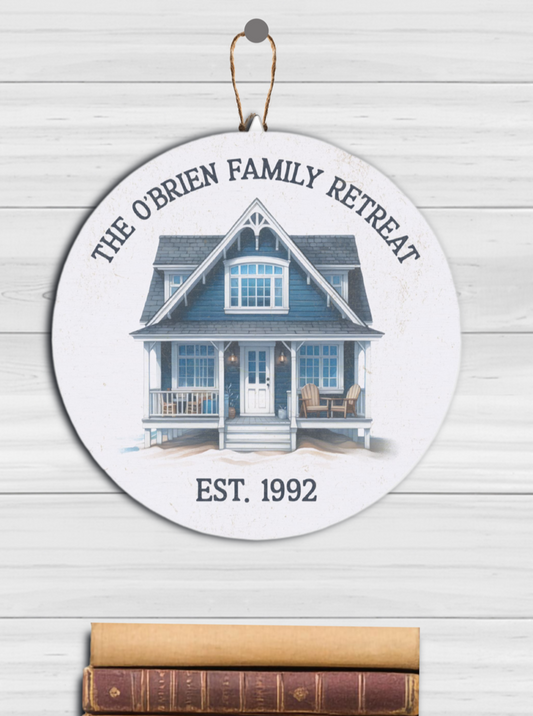 Personalized Family Retreat Wood Sign: Custom Home Decor